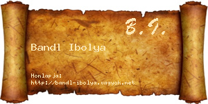 Bandl Ibolya névjegykártya