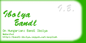 ibolya bandl business card